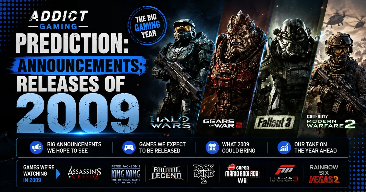 Addict Gaming Prediction: Announcements; Releases of 2009